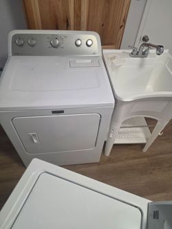 Washer and dried with utility sink