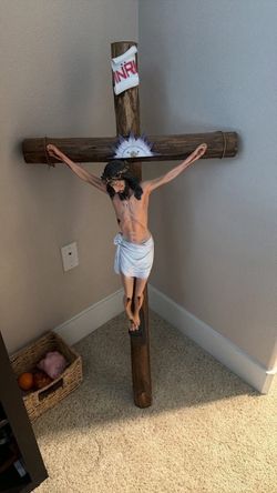 Large wooden crucifix (3’10”)