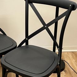 Flash Furniture 2-pack Advantage Black Resin X-Back Chair