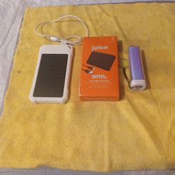 3 portable batteries