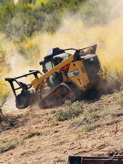 Tree mulcher#skid steer wood #land clearing rotary cutter