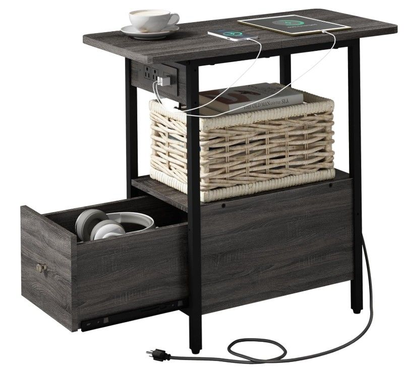 End Table With Charging Station