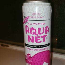 VINTAGE FULL NEW ALL WEATHER AQUA NET EXTRA SUPER HOLD HAIRSPRAY 12 oz MISSING CAP