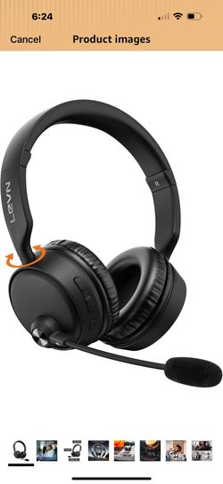 Bluetooth Headset with Microphone, 60 Hrs Working Time Dual Connection Bluetooth Headphones with Mic, Wireless Headset with Mic for Work/Video Meeting