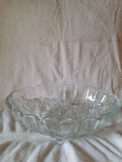 Clear bohemia Czech fruit bowl
