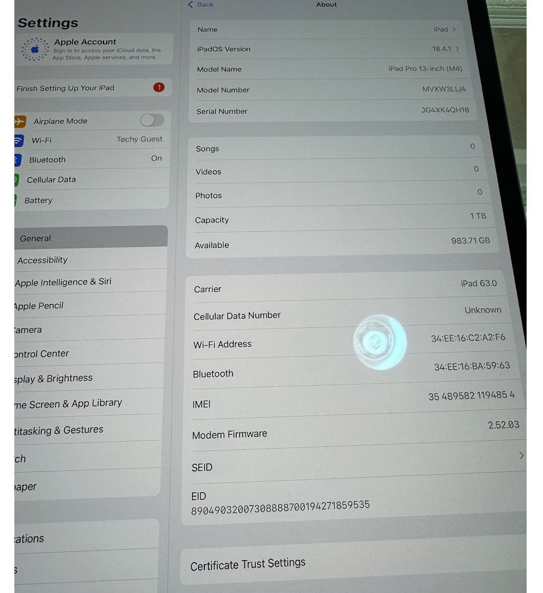 iPad pro 13 inch M4