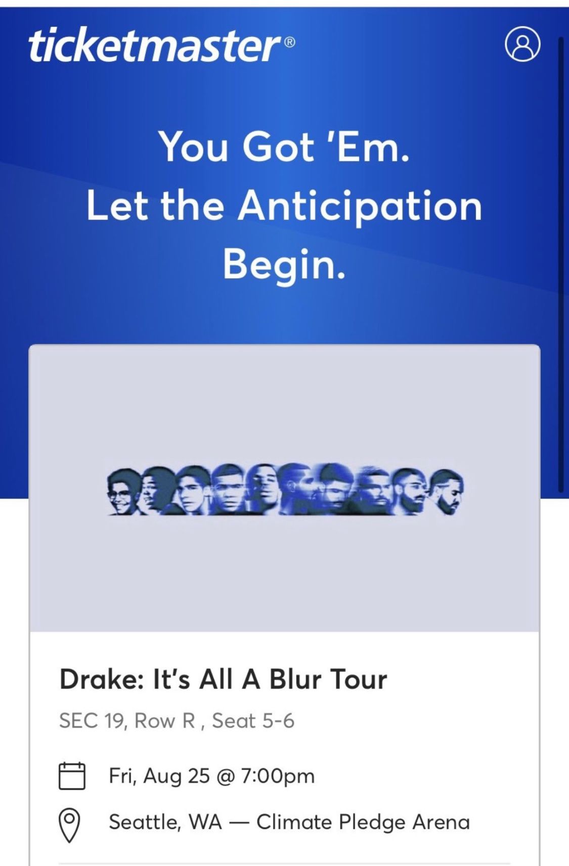 Drake Concert Ticket