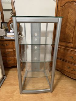 Entertainment Metal And Glass Console 