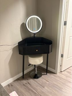 Vanity with light up mirror