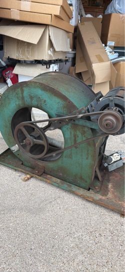 Vintage Industrial Belt-Drive Centrifugal Blower Fan