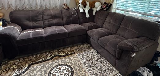 Microfiber sectional couch