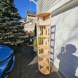 Corner Wood Shelf 77×12×12", New