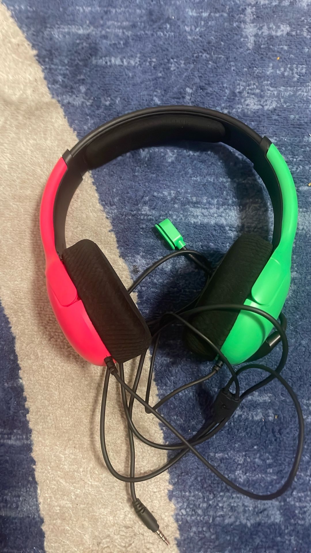 Pink And Green Nintendo Switch Headphones.