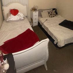 Twin Bed Used Like New! WHITE