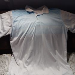 Men's  Polo Shiry Size XXL $5 Color  Blue On Top And White  On Bottom 