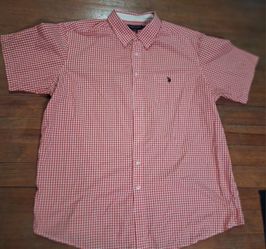 Mens US Polo Size 2XLARGE collared shirt Red Blue pattern