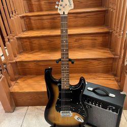Squier Affinity Stratocaster (Mint) W/ Fender Amp