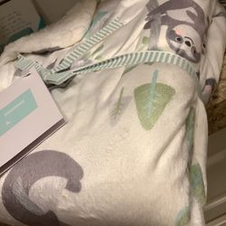New With Tags, Baby Blanket With Sloths