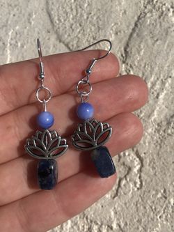 handmade beaded crystal earrings 