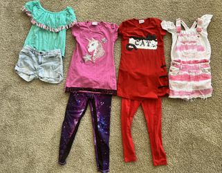 Girls Lot Of Summer Sets Clothing Size 6-9