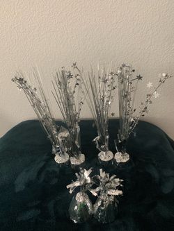 Silver Star Centerpieces and Balloon Weights