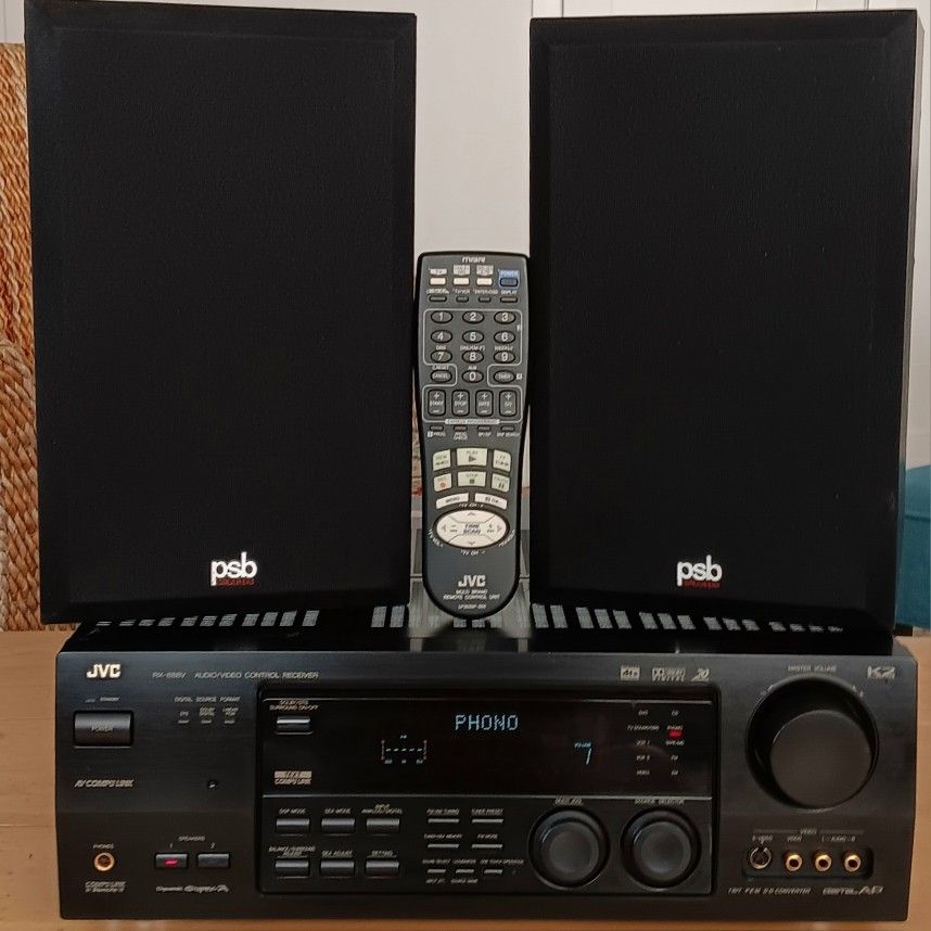 JVC RX-888V Receiver With PSB Speakers