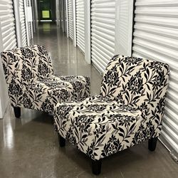 2 suade fluorescent decorative chairs