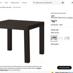 IKEA LACK Side Table – Black-Brown – Used 