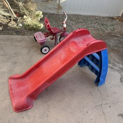 Kids Red & Blue Slide – Outdoor Play Slide