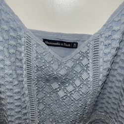 Abercrombie & Fitch light blue crochet lace mini dress Size L