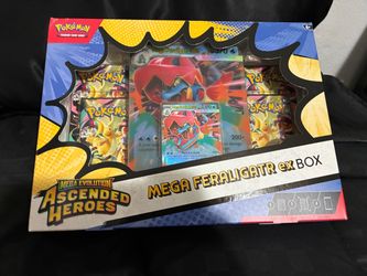 Pokemon Asended Heroes Mega Feraligater Ex box