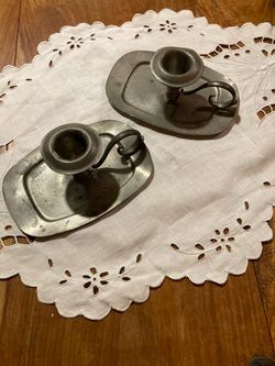Vintage Pewter chambersticks