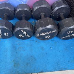 Free Weights Set With Bench 