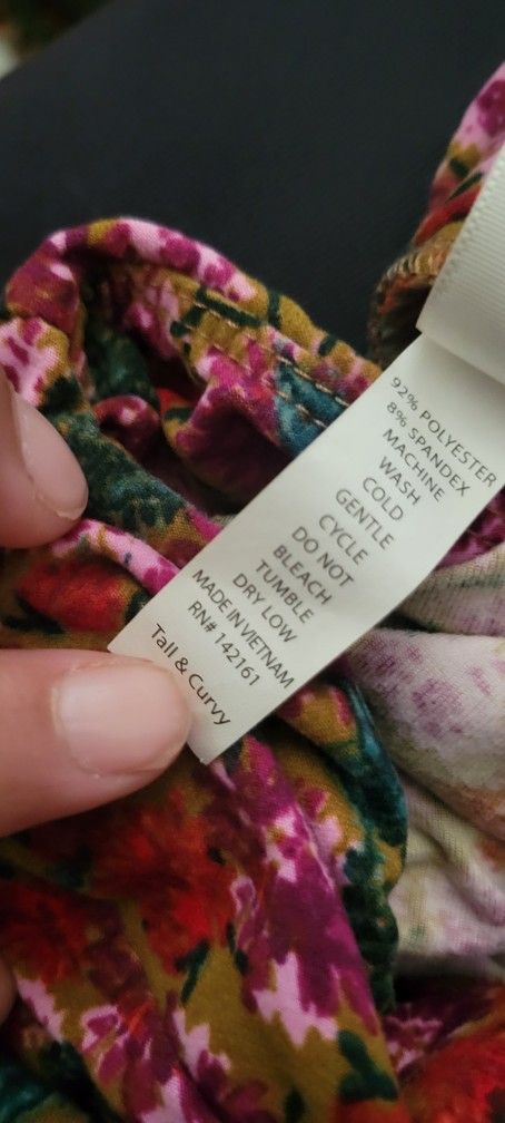 Lularoe Leggings Pink Purple And Red Flowers TC