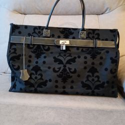 Elegant Black Damask Tote Bag