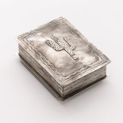  J. Alexander Rustic Silver's Stamped Cactus Icon Box.