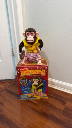 Japanese musical, jolly chimp with the box (rare)