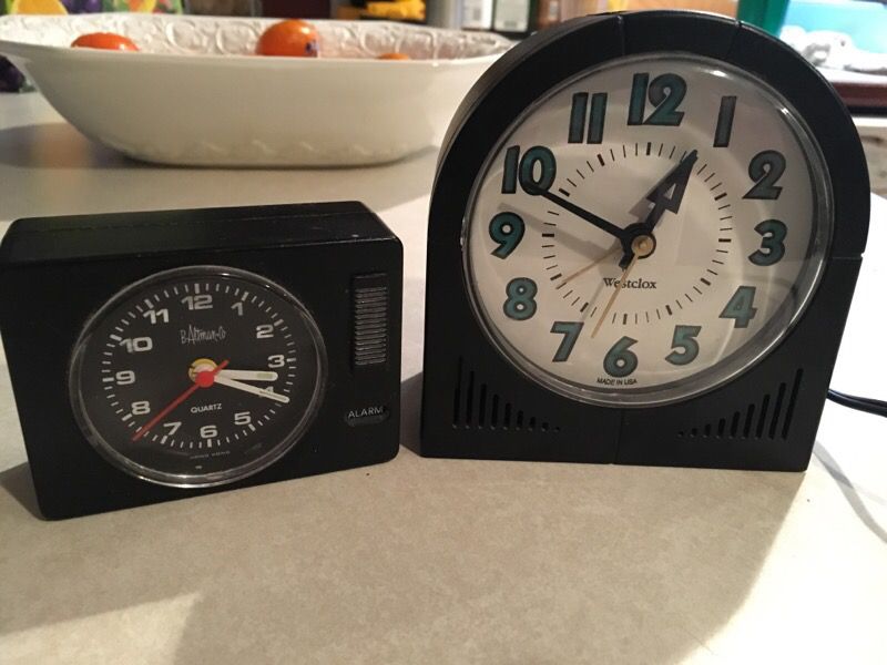 2 BOTH LOOKS OLD clock for sale