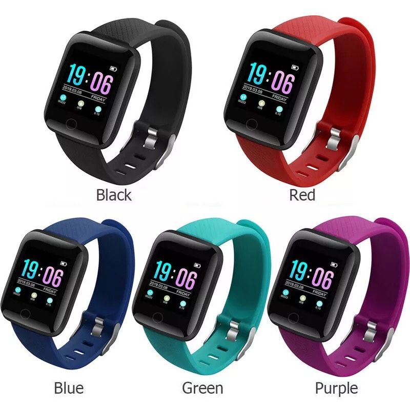 116 Plus Smart Watch Wristband Sports Fitness Blood Pressure Heart Rate