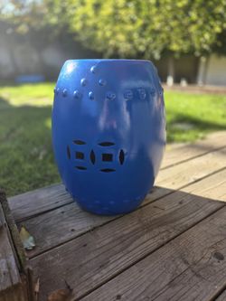 Blue Garden Stool
