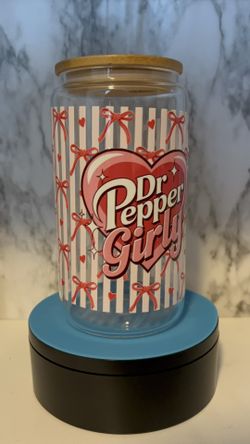 Dr Pepeper Girly 16oz Glass 
