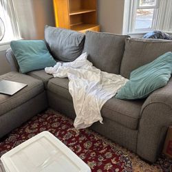 Crate And Barrel Couch And Ottoman 