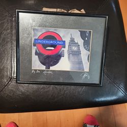 Original/signed Hugh Sun Black Frame