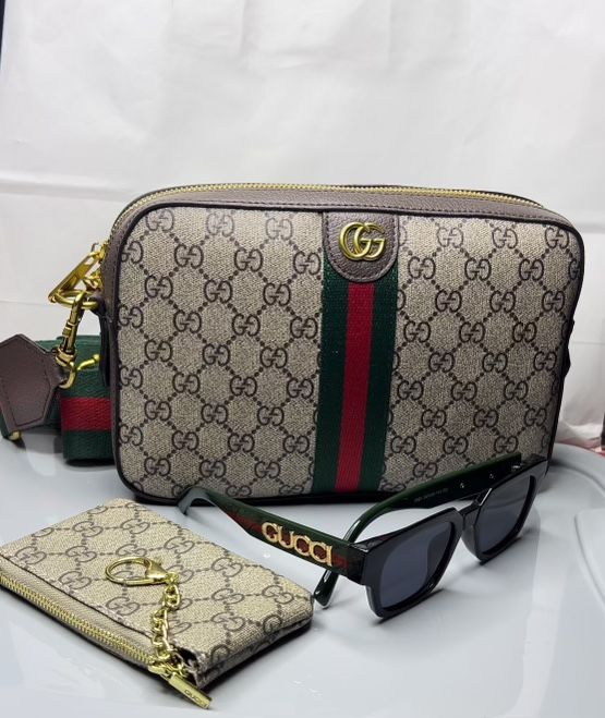Gucci Bag, Wallet, And Glasses Set