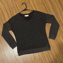 Pink Rose Washed Brown Fitted Sweater