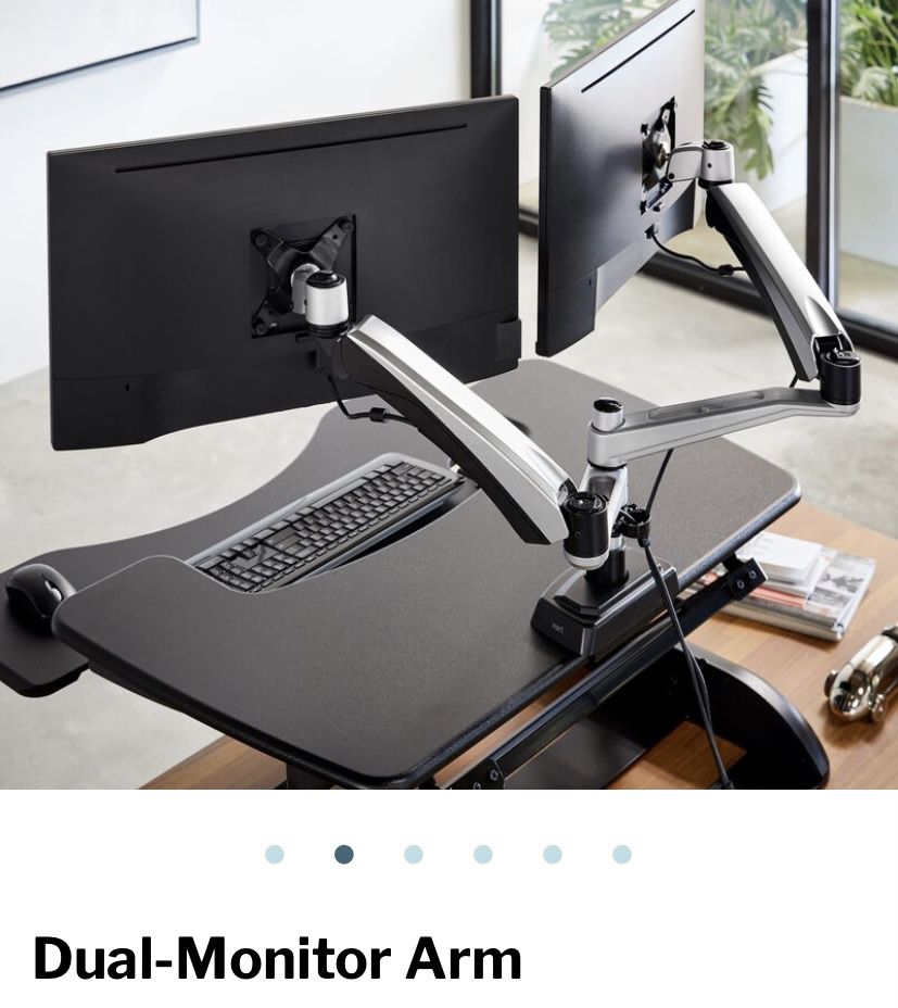 Dual Monitor Arm For Stand Up Desk And 2 Samsung Monitors !!!