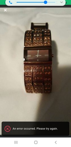 Bronze bling Donna Karen watch