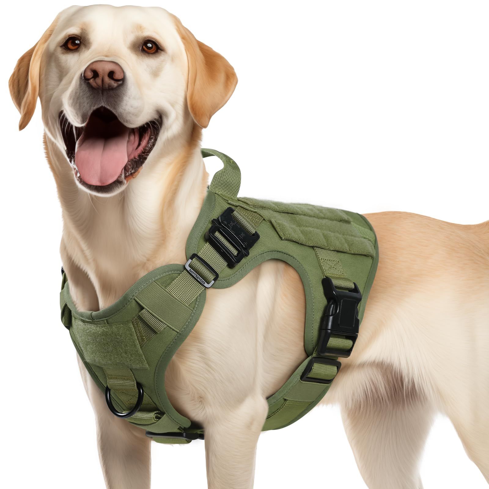 abbitgoo Tactical Dog Harness Medium Sized, Heavy Duty Pet Harness With Handle, No-Pull Service Vest Medium Breed, Adjustable Military Dog Vest For Tr