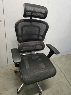 Black Mesh Ergonomic Office Chair with Headresth
