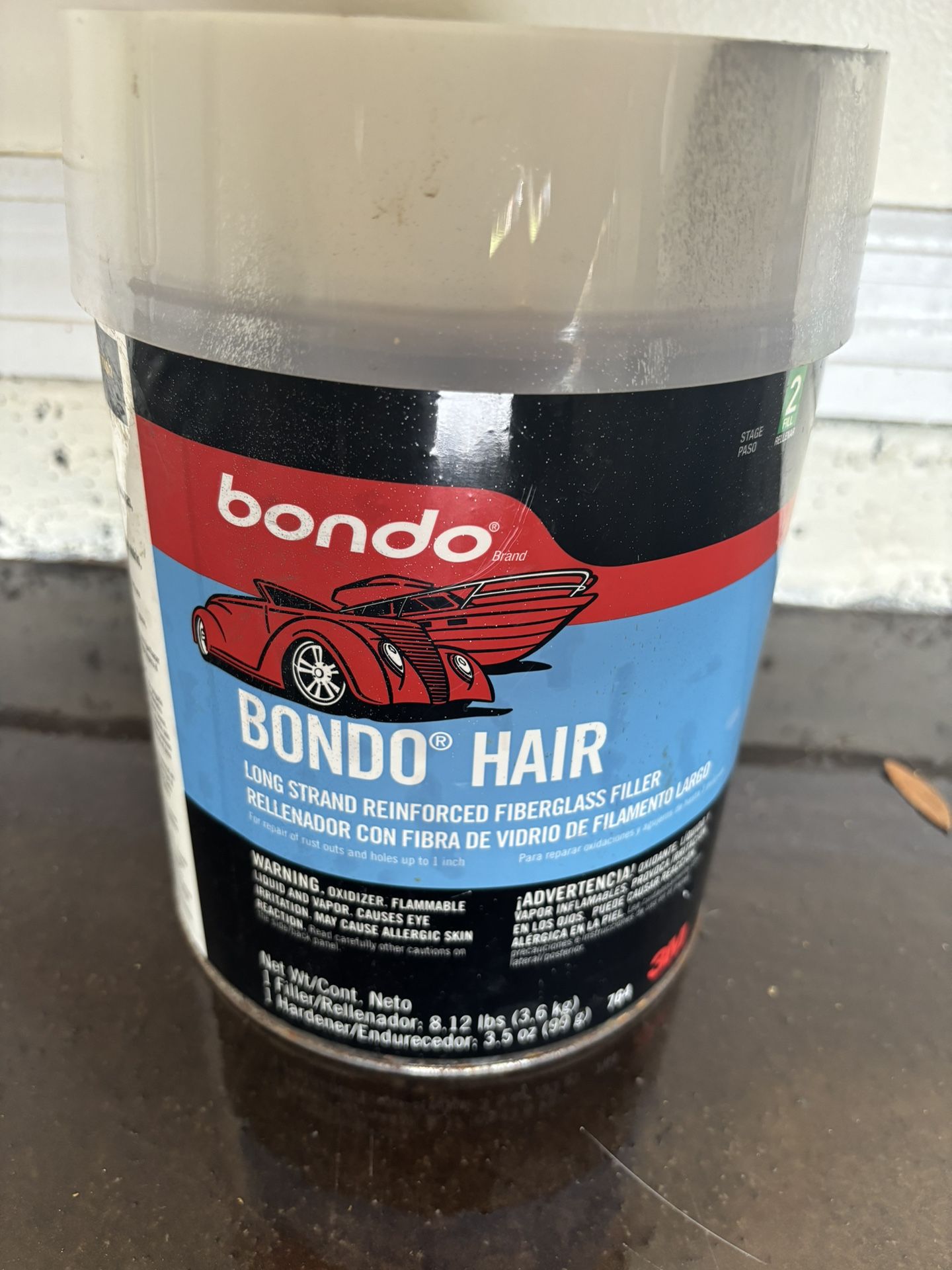 Bondo Hair - Fiberglass Filler 8.12 Pounds